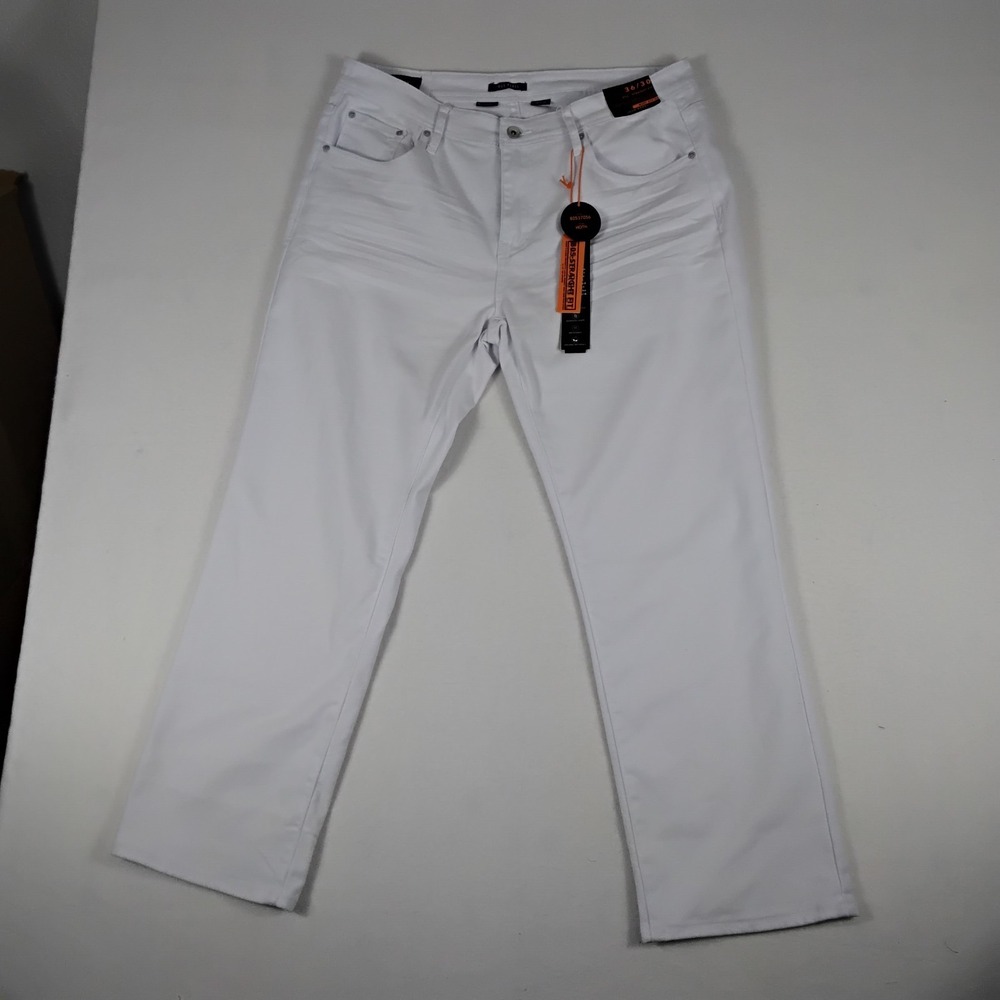 True Rebel 805 Mens Jeans 36x30 Straight Fit White Stretch Denim Pants NWT